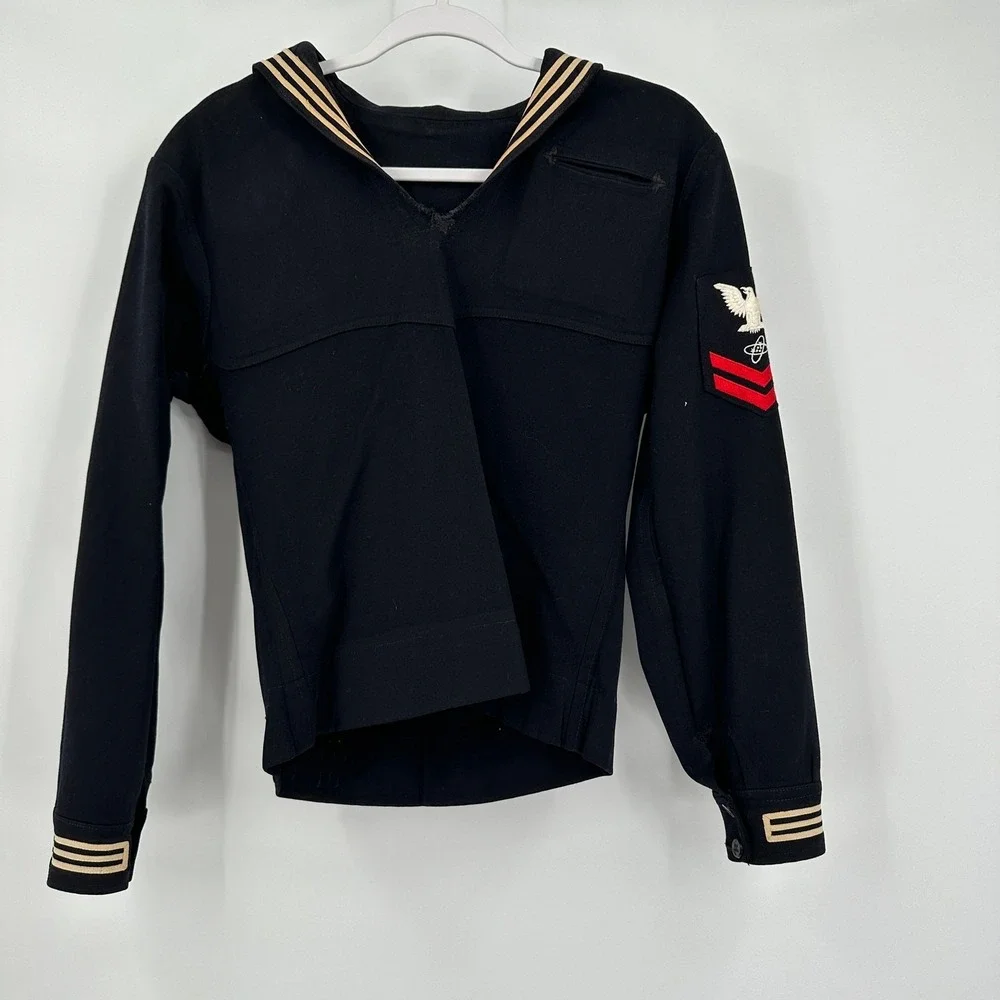 US Navy Mens Dress Blue Jumper Atomic Technician Petty Officer Second Class